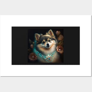 Glimmering Pomsky Posters and Art